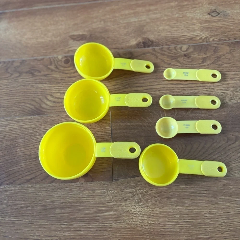 Yellow Measuring Cups and Spoons Set